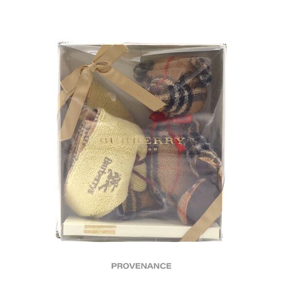 🔴 Burberry Teddy Bear Towel Gift Box Set- Nova Check 2000 - Picture 1 of 4